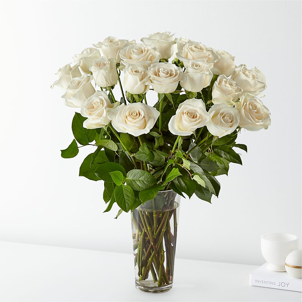 Long Stem White Rose Bouquet – Fellows Fernlea Flowers, St Thomas ON