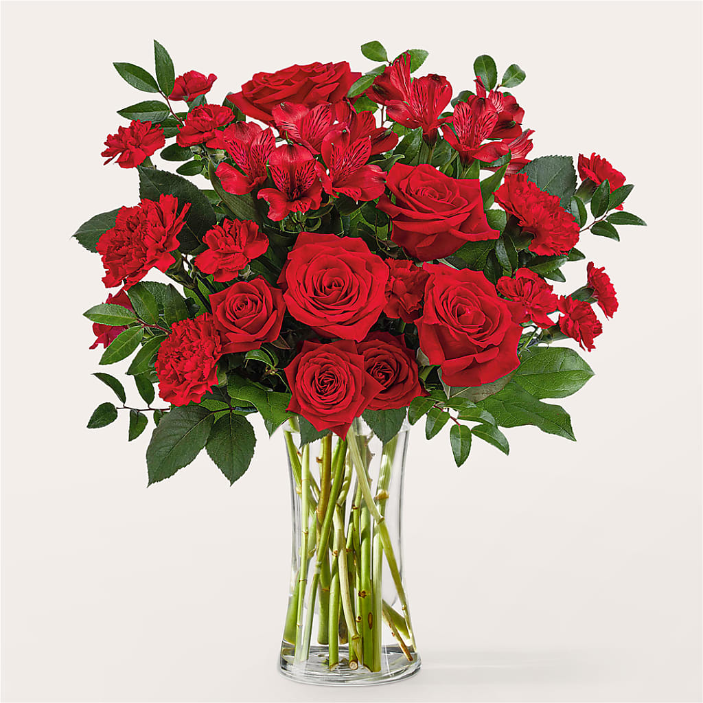 Brilliant Ruby Bouquet – Fellows Fernlea Flowers, St Thomas ON