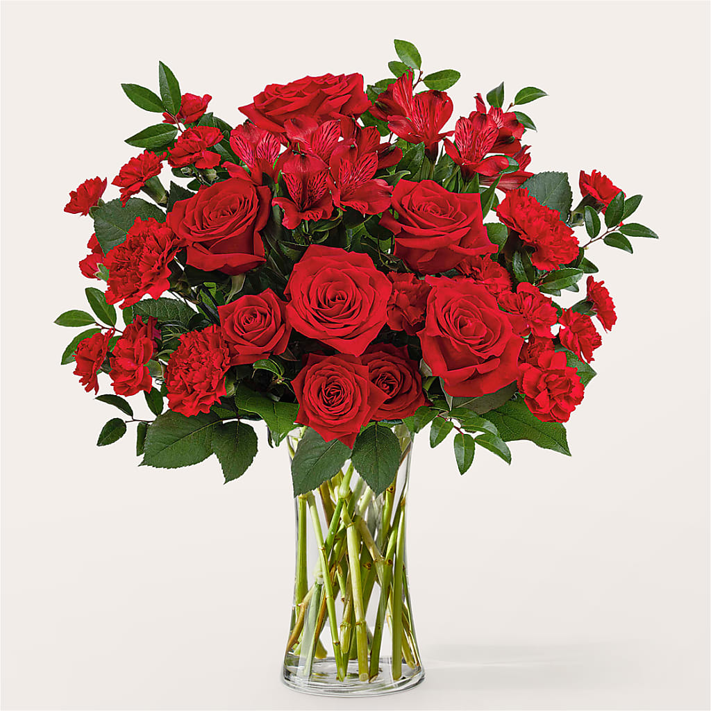 Brilliant Ruby Bouquet – Fellows Fernlea Flowers, St Thomas ON
