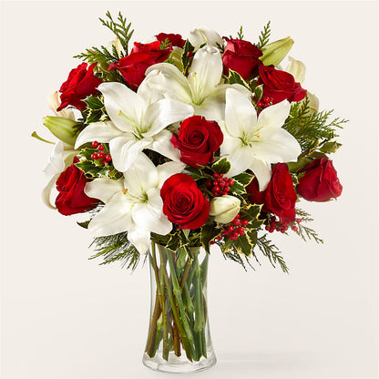 Ramo de copos de nieve brillantes